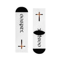Gospel Cross Sublimation Crew Socks — Christian Faith Graphic Socks