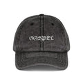 Vintage Embroidered 'Gospel' Cap – Distressed Grey Cotton Baseball Hat