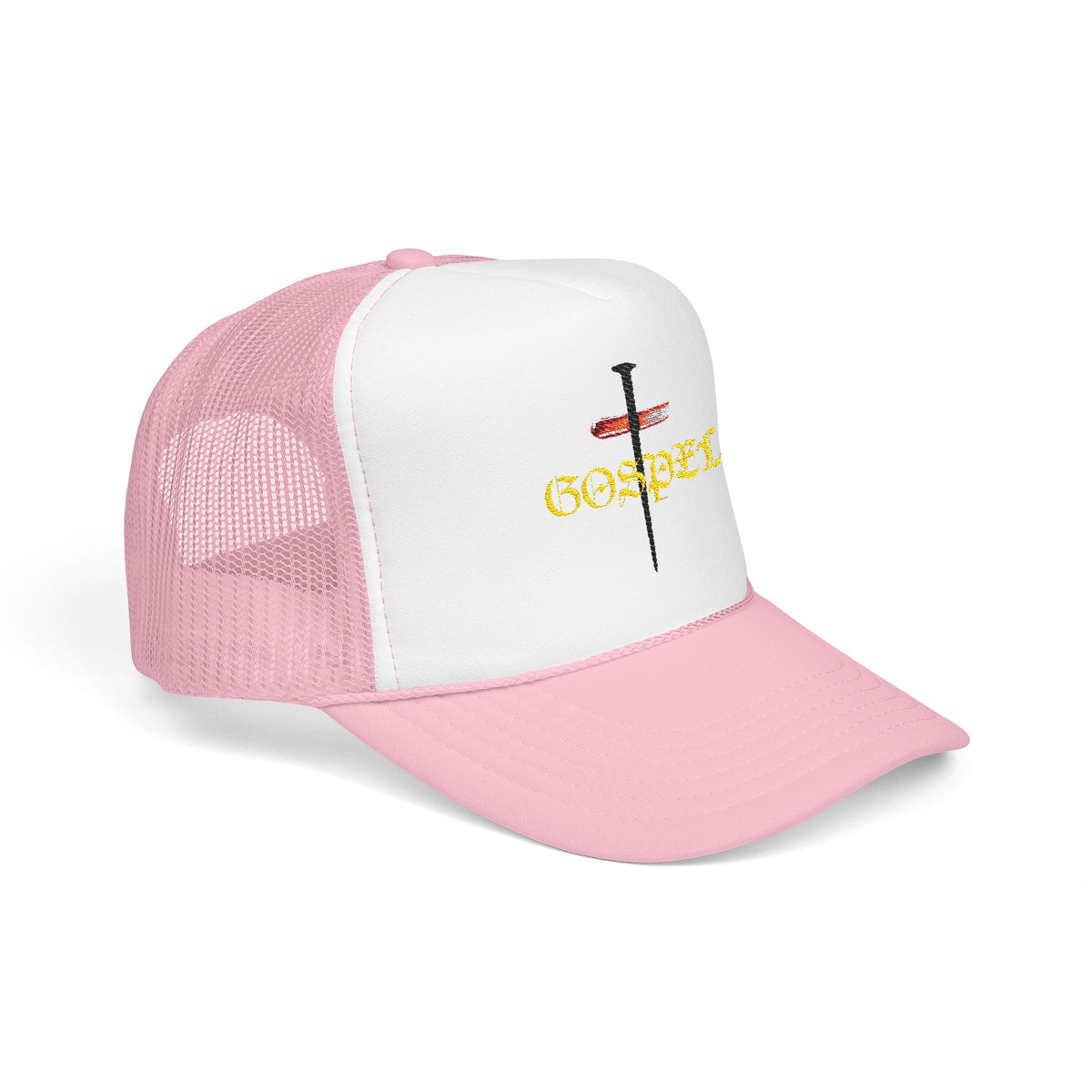 Gospel Cross Trucker Hat — Christian Foam Mesh Cap