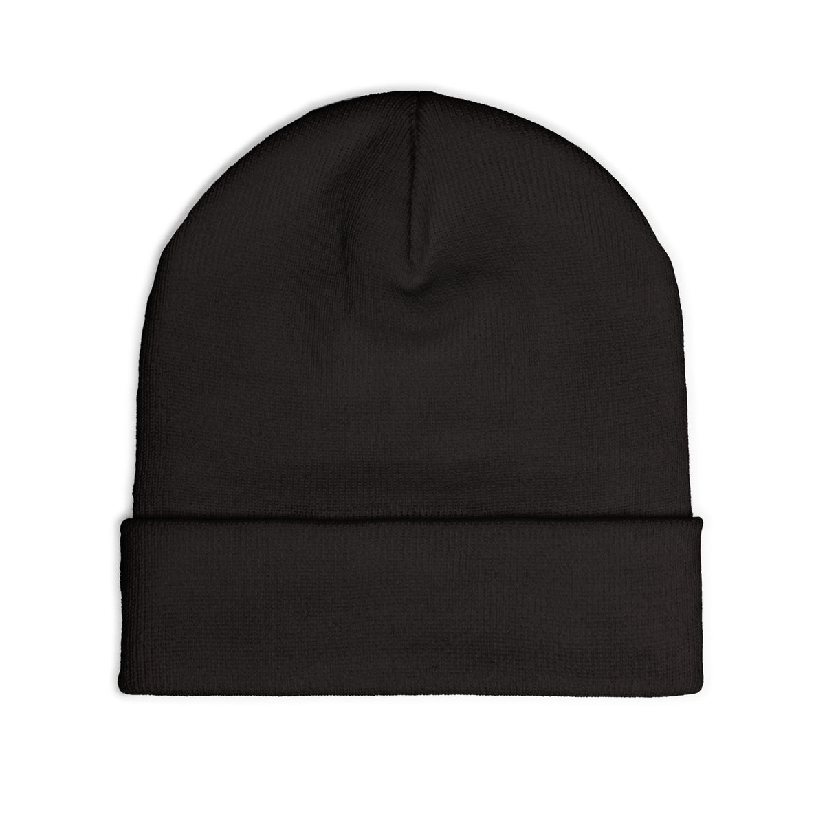 Embroidered Gold Eagle Knit Beanie — Cozy Winter Hat with Metallic Bird Design